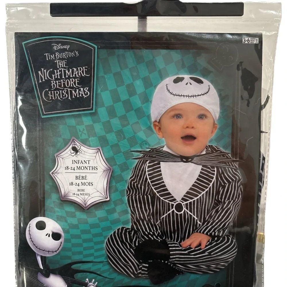 NWT Jack Skellington Infant Costume Nightmare Christmas Halloween 18-24 Disney